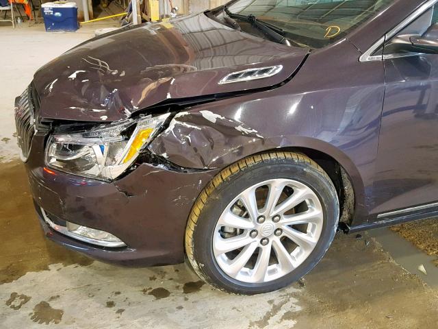 1G4GB5G35EF276146 - 2014 BUICK LACROSSE PURPLE photo 9