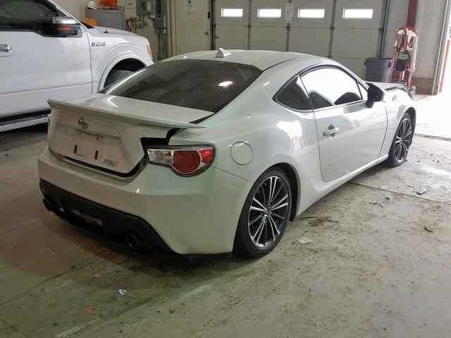 JF1ZNAA1XD1723639 - 2013 TOYOTA SCION FR-S WHITE photo 4