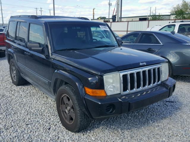 1J8HG48K37C527480 - 2007 JEEP COMMANDER BLACK photo 1