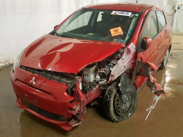 ML32A3HJ5FH046862 - 2015 MITSUBISHI MIRAGE DE RED photo 2