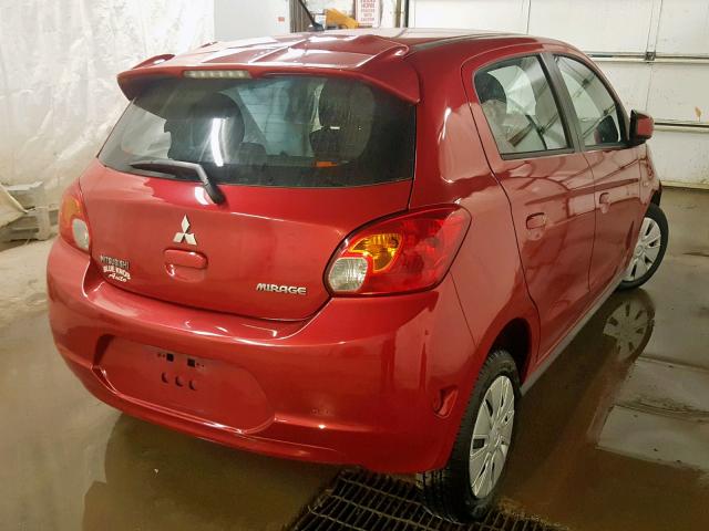 ML32A3HJ5FH046862 - 2015 MITSUBISHI MIRAGE DE RED photo 4