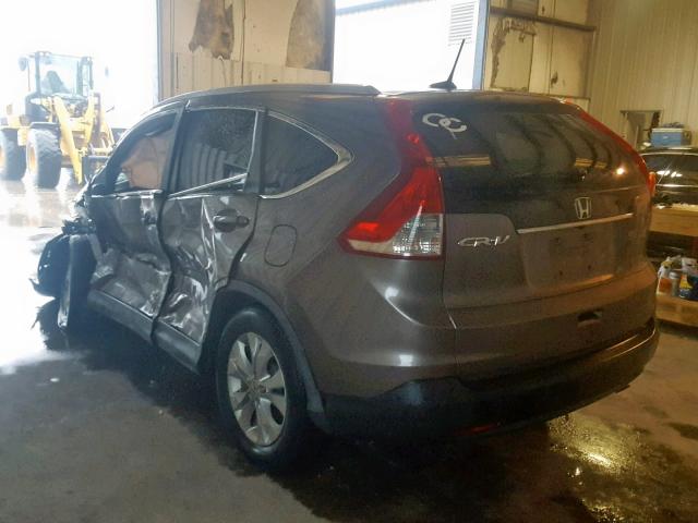 5J6RM3H72CL040009 - 2012 HONDA CR-V EXL GRAY photo 3