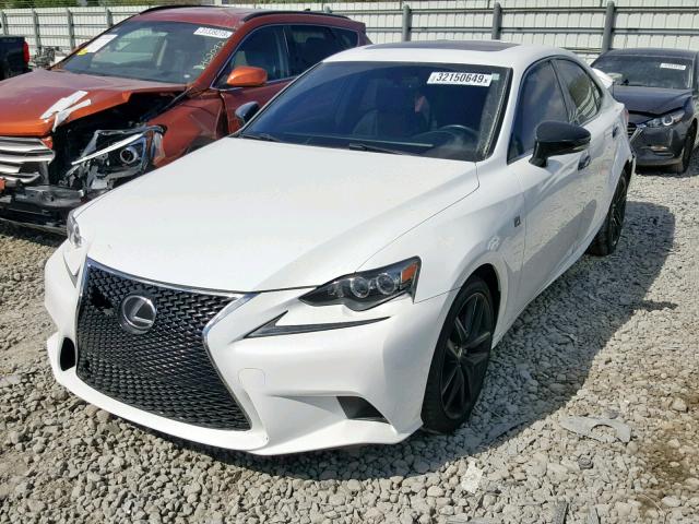 JTHBF1D27F5065334 - 2015 LEXUS IS 250 WHITE photo 2