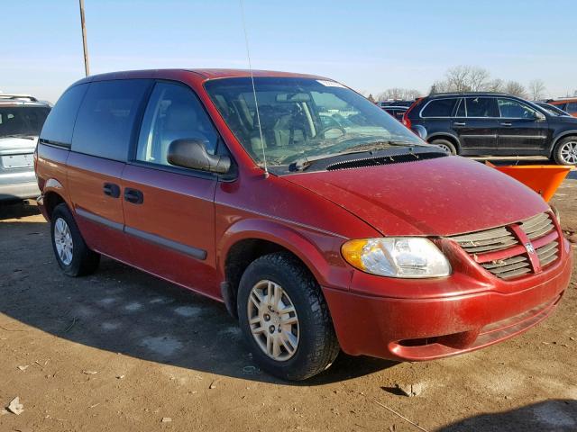 1D4GP25B15B371389 - 2005 DODGE CARAVAN SE RED photo 1