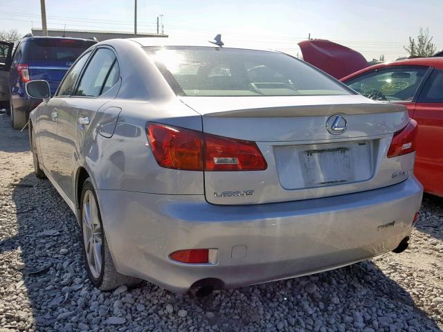 JTHBK262672046209 - 2007 LEXUS IS 250 GRAY photo 3