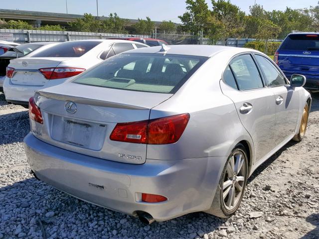 JTHBK262672046209 - 2007 LEXUS IS 250 GRAY photo 4