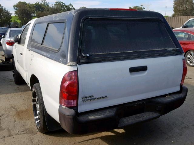 5TENX22N36Z190746 - 2006 TOYOTA TACOMA WHITE photo 3