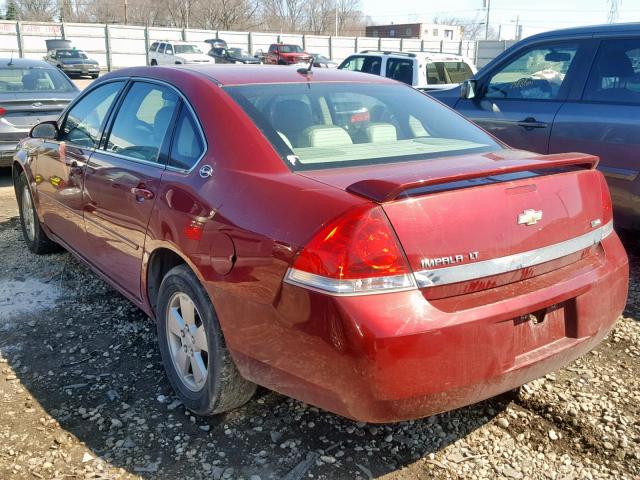 2G1WT58K889211011 - 2008 CHEVROLET IMPALA LT BURGUNDY photo 3