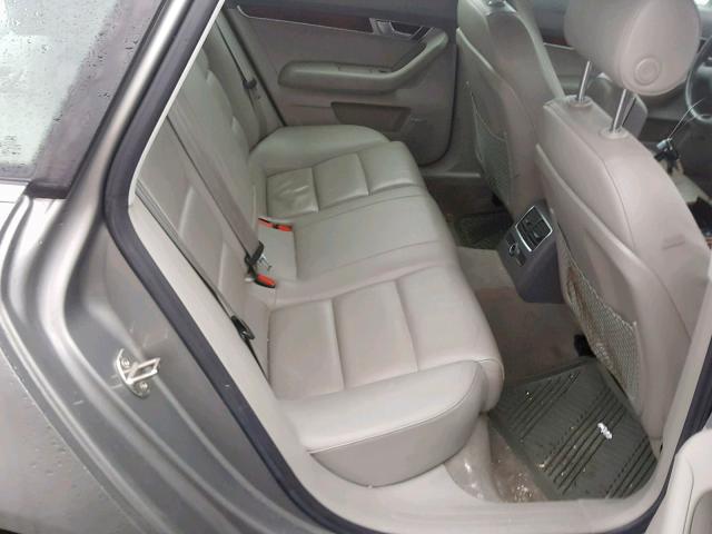 WAUDH74F26N122630 - 2006 AUDI A6 3.2 QUA GRAY photo 6