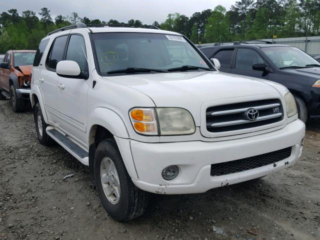 5TDZT38A82S118763 - 2002 TOYOTA SEQUOIA LI WHITE photo 1