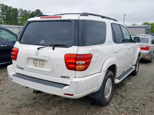 5TDZT38A82S118763 - 2002 TOYOTA SEQUOIA LI WHITE photo 4