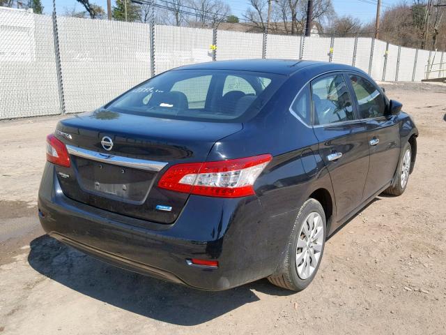 3N1AB7AP0DL560292 - 2013 NISSAN SENTRA S BLACK photo 4