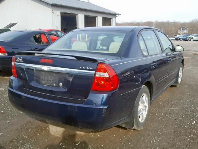 1G1ZT54845F170936 - 2005 CHEVROLET MALIBU LS BLUE photo 4