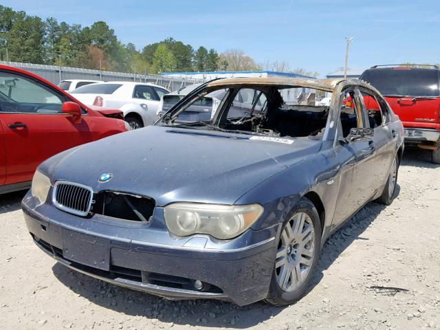 WBAGN63463DS44568 - 2003 BMW 745 LI BLUE photo 2