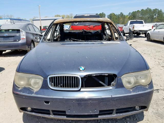 WBAGN63463DS44568 - 2003 BMW 745 LI BLUE photo 9