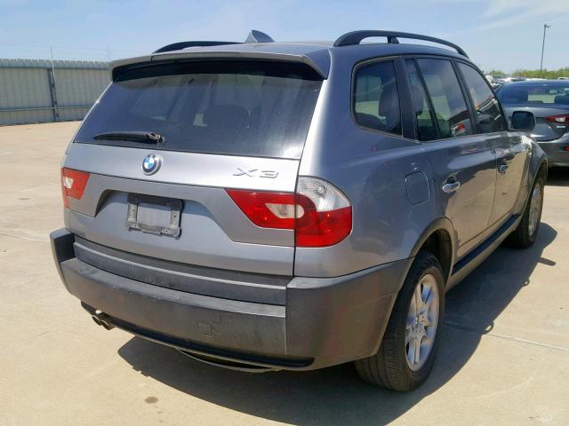 WBXPA73444WC39854 - 2004 BMW X3 2.5I SILVER photo 4