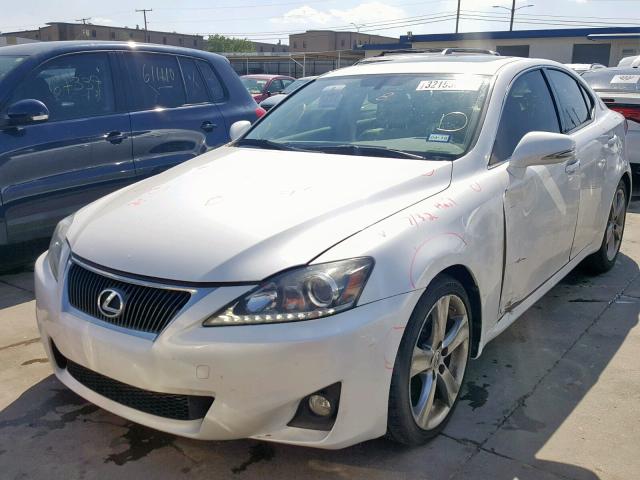 JTHBF5C20C5171578 - 2012 LEXUS IS 250 WHITE photo 2