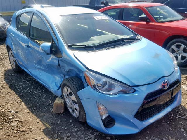 JTDKDTB33F1090446 - 2015 TOYOTA PRIUS C BLUE photo 1