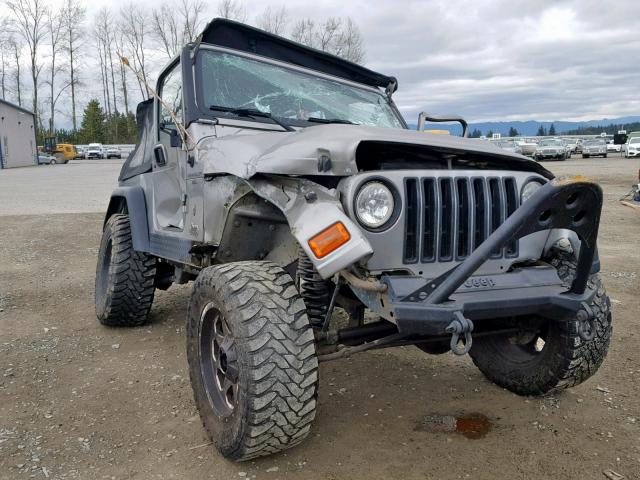 1J4FA49S11P349190 - 2001 JEEP WRANGLER / SILVER photo 1