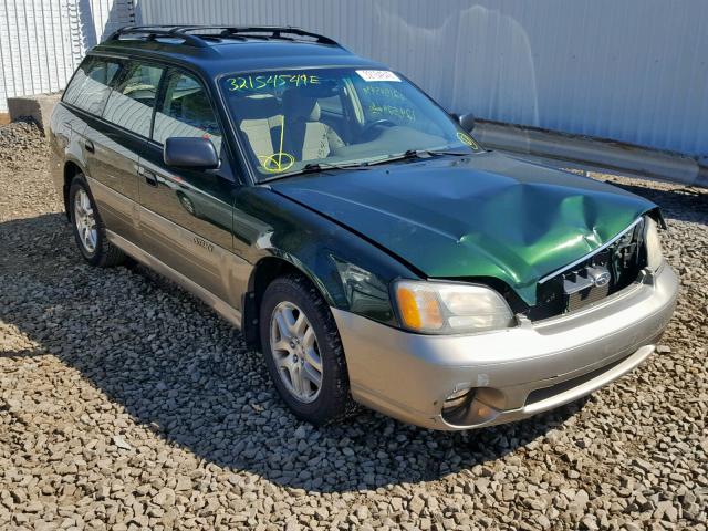 4S3BH665827640507 - 2002 SUBARU LEGACY OUT GREEN photo 1