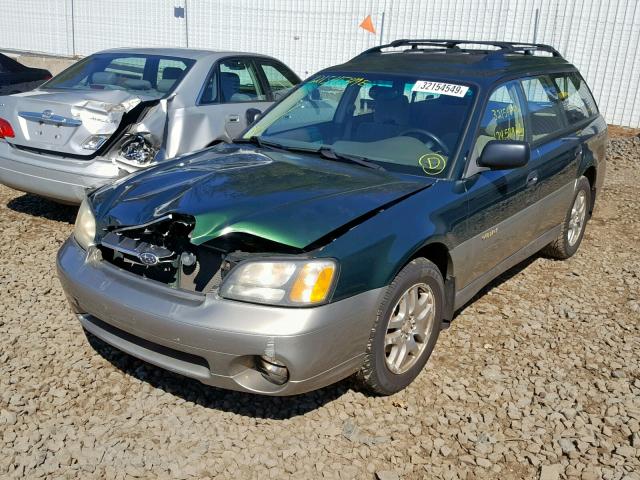 4S3BH665827640507 - 2002 SUBARU LEGACY OUT GREEN photo 2