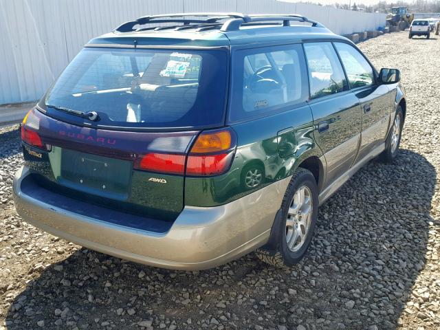 4S3BH665827640507 - 2002 SUBARU LEGACY OUT GREEN photo 4