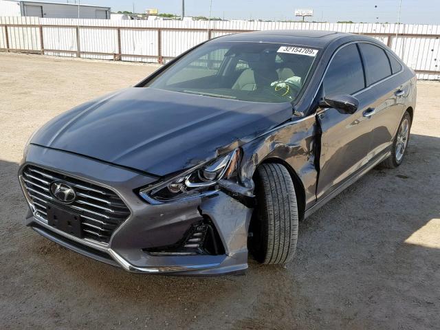 5NPE34AF7JH664758 - 2018 HYUNDAI SONATA SPO GRAY photo 2