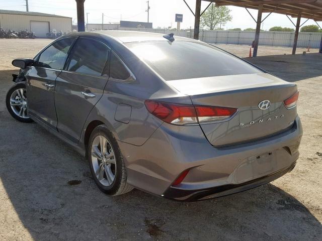 5NPE34AF7JH664758 - 2018 HYUNDAI SONATA SPO GRAY photo 3