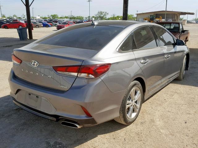 5NPE34AF7JH664758 - 2018 HYUNDAI SONATA SPO GRAY photo 4