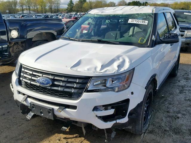 1FM5K8AR1HGD26089 - 2017 FORD EXPLORER P WHITE photo 2