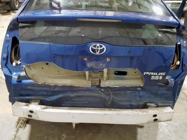 JTDKB20U287760192 - 2008 TOYOTA PRIUS BLUE photo 9