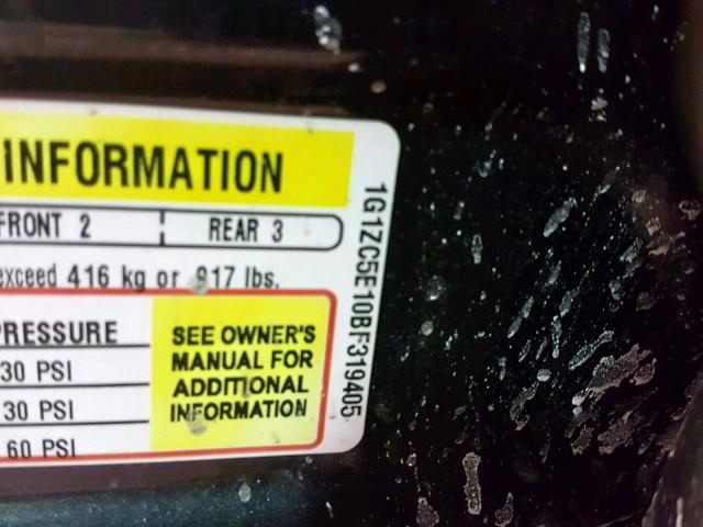 1G1ZC5E10BF319405 - 2011 CHEVROLET MALIBU 1LT 灰色 照片 10