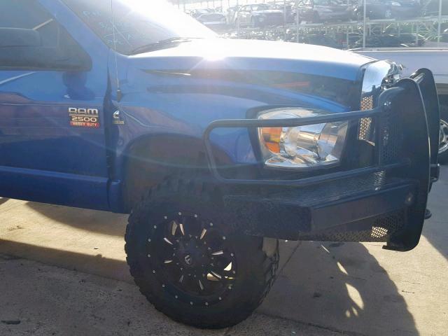 3D7KS29A67G773450 - 2007 DODGE RAM 2500 BLUE photo 9