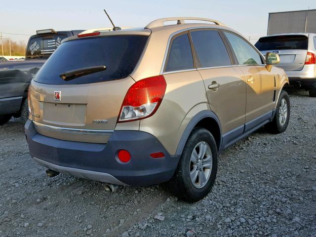 3GSDL43N28S567598 - 2008 SATURN VUE XE BEIGE photo 4