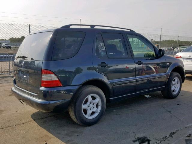 4JGAB54EXYA174077 - 2000 MERCEDES-BENZ ML 320 BLUE photo 4