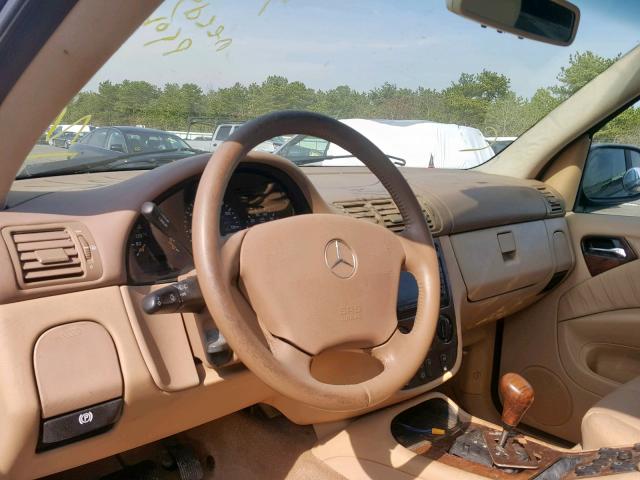 4JGAB54EXYA174077 - 2000 MERCEDES-BENZ ML 320 BLUE photo 9