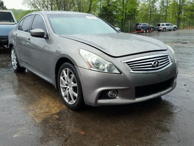 JN1CV6AR5AM459603 - 2010 INFINITI G37 GRAY photo 1