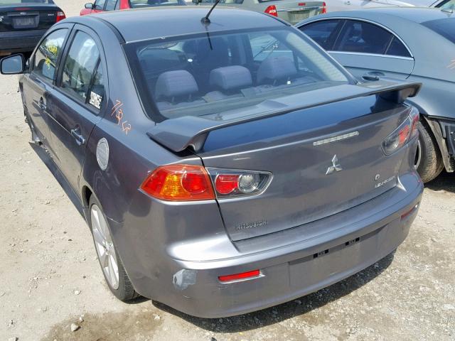 JA32U8FW6CU014312 - 2012 MITSUBISHI LANCER GT GRAY photo 3