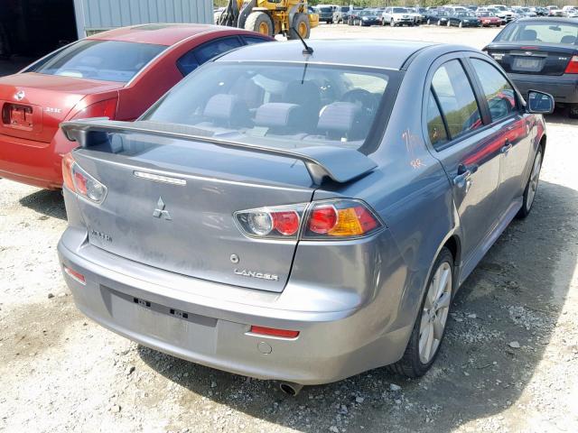 JA32U8FW6CU014312 - 2012 MITSUBISHI LANCER GT GRAY photo 4