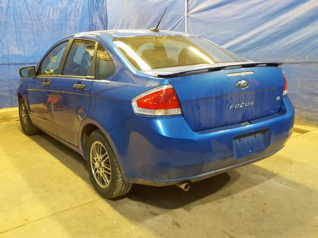 1FAHP3FN0BW188365 - 2011 FORD FOCUS SE BLUE photo 3