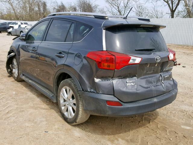 JTMYFREV1D5006473 - 2013 TOYOTA RAV4 LIMIT GRAY photo 3