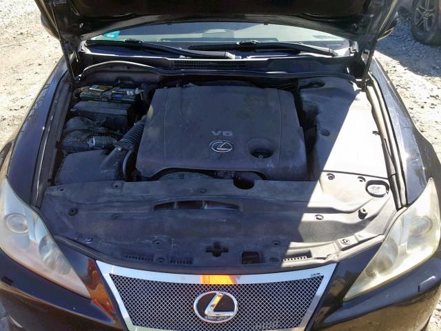 JTHCK262582025924 - 2008 LEXUS IS 250 BLACK photo 7