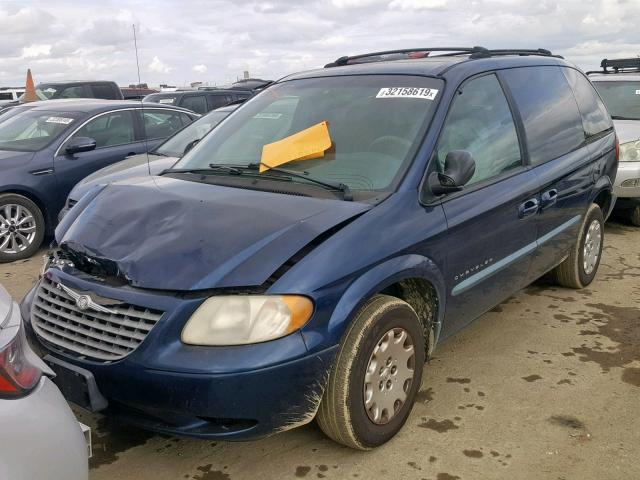 1C4GJ45G1B114834 - 2001 CHRYSLER VOYAGER LX BLUE photo 2