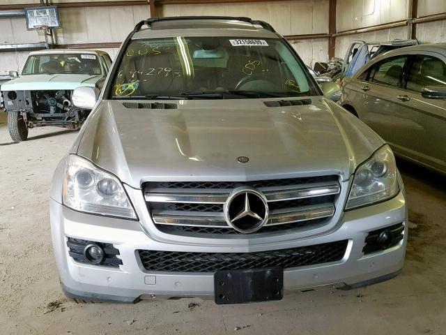 4JGBF71E28A329696 - 2008 MERCEDES-BENZ GL 450 4MA SILVER photo 9