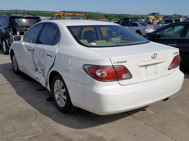 JTHBF30GX20086702 - 2002 LEXUS ES 300 WHITE photo 3