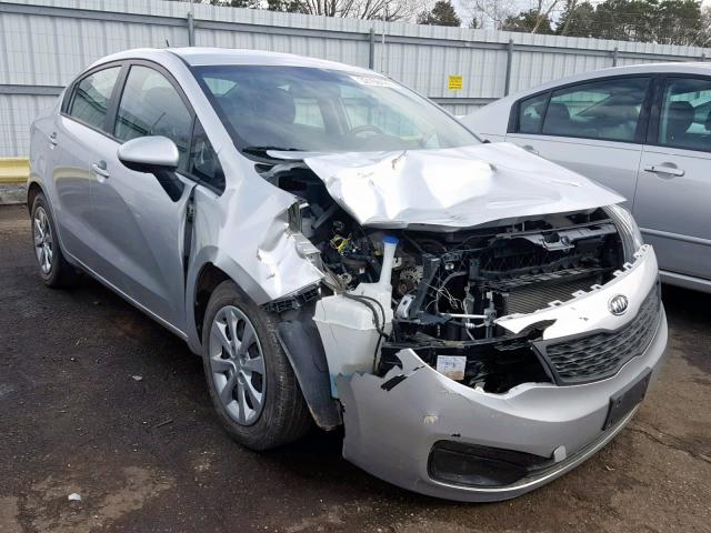 KNADM4A32E6414761 - 2014 KIA RIO LX SILVER photo 1