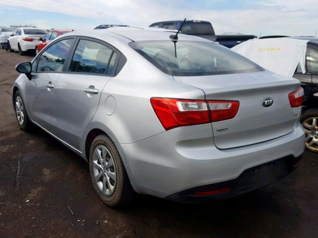 KNADM4A32E6414761 - 2014 KIA RIO LX SILVER photo 3