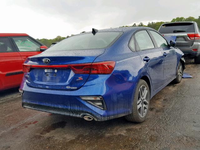 3KPF34AD0KE041104 - 2019 KIA FORTE GT L BLUE photo 4