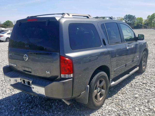 5N1AA08A25N706312 - 2005 NISSAN ARMADA SE GRAY photo 4