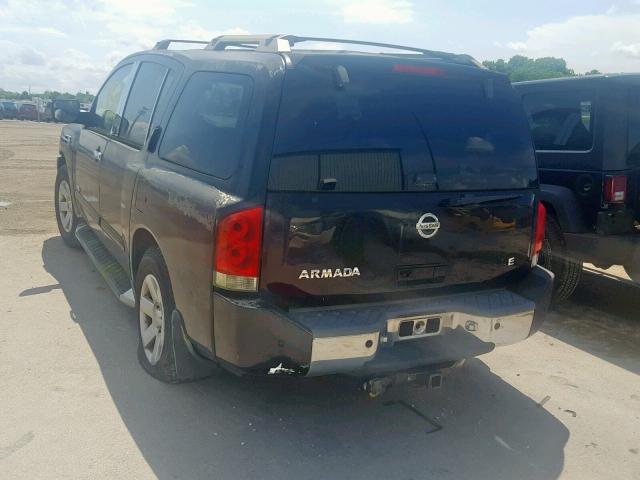 5N1AA08B55N723873 - 2005 NISSAN ARMADA SE BLACK photo 3